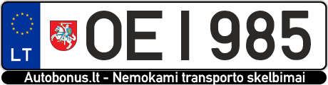 Valstybinis numeris: OEI985