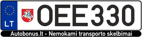 Valstybinis numeris: OEE330