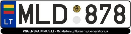 Valstybinis numeris MLD878