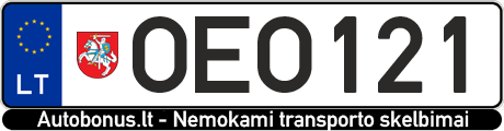 Valstybinis numeris OEO121