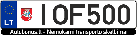 Valstybinis numeris: IOF500