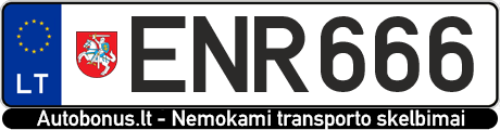 Valstybinis numeris: ENR666