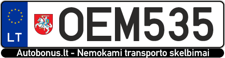 Valstybinis numeris: OEM535