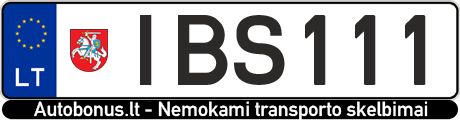 Valstybinis numeris: IBS111