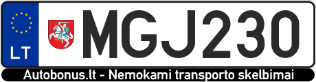 Valstybinis numeris MGJ230