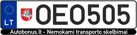 Valstybinis numeris: OEO505