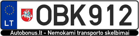 Valstybinis numeris OBK912
