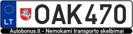 Valstybinis numeris OAK470