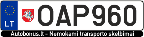 Valstybinis numeris OAP960