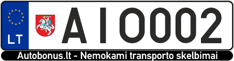 Valstybinis numeris: AIO002