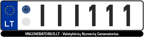 Valstybinis numeris III111