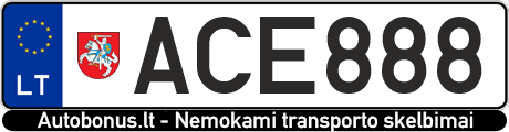 Valstybinis numeris ACE888