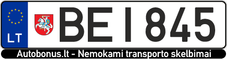 Valstybinis numeris: BEI845