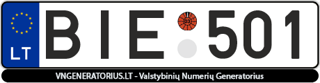 Valstybinis numeris: BIE501