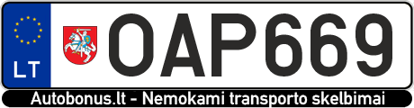 Valstybinis numeris OAP669