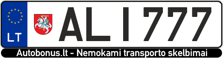 Valstybinis numeris: ALI777