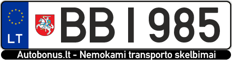 Valstybinis numeris: BBI985