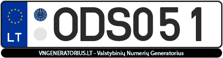 Valstybinis numeris ODS051