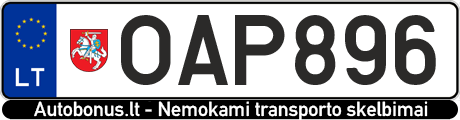 Valstybinis numeris OAP896