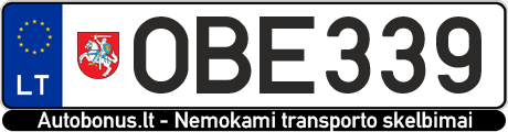 Valstybinis numeris OBE339