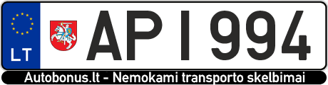 Valstybinis numeris: API994