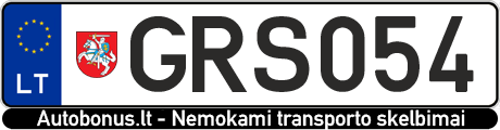 Valstybinis numeris GRS054