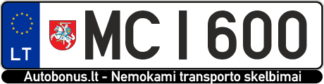 Valstybinis numeris: MCI600