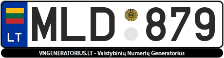 Valstybinis numeris MLD879