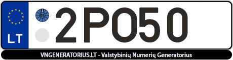 Valstybinis numeris: 2PO50