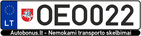 Valstybinis numeris OEO022