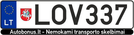 Valstybinis numeris LOV337