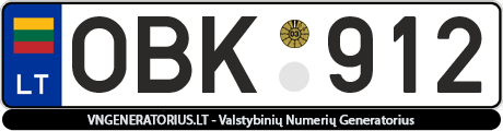 Valstybinis numeris OBK912