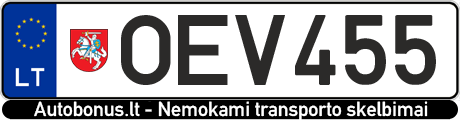 Valstybinis numeris: OEV455