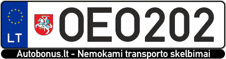 Valstybinis numeris OEO202