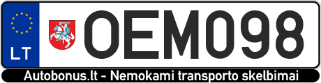 Valstybinis numeris: OEM098