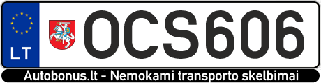 Valstybinis numeris: OCS606