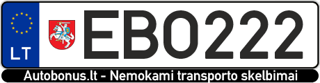 Valstybinis numeris EBO222