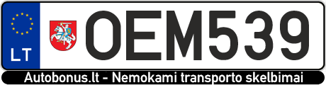 Valstybinis numeris: OEM539