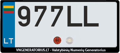 Valstybinis numeris: 977LL