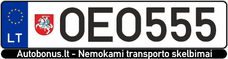 Valstybinis numeris: OEO555
