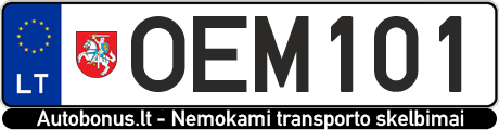 Valstybinis numeris: OEM101