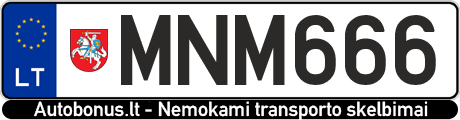 Valstybinis numeris: MNM666