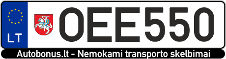 Valstybinis numeris: OEE550