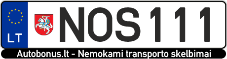 Valstybinis numeris NOS111