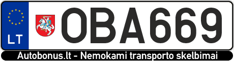 Valstybinis numeris OBA669