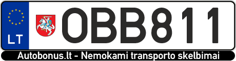 Valstybinis numeris OBB811